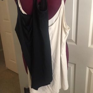 Jockey Sleek Silky Camisoles; one Black and one Cream